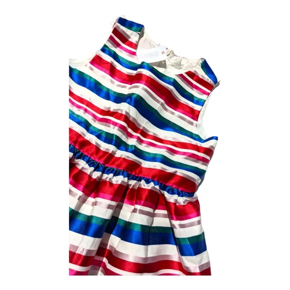 Gymboree size 6 Holiday Striped Dress - Picture 2 of 6